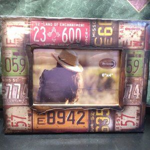 License plate 6x4 picture frame